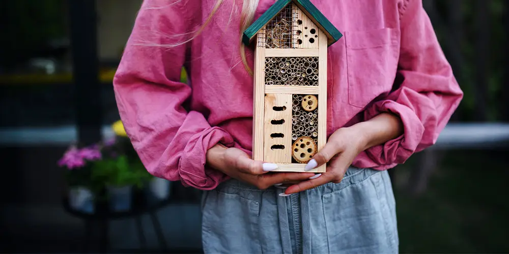 Build an insect hotel to attract and protect beneficial insects