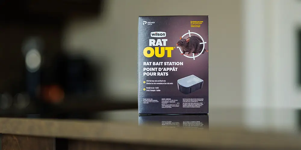 The Wilson RAT OUT rodenticide product line to eliminate rats.