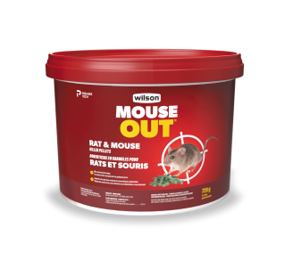 Wilson MOUSE OUT Rat & Mouse Killer Pellets kill mice and rats through dehydration