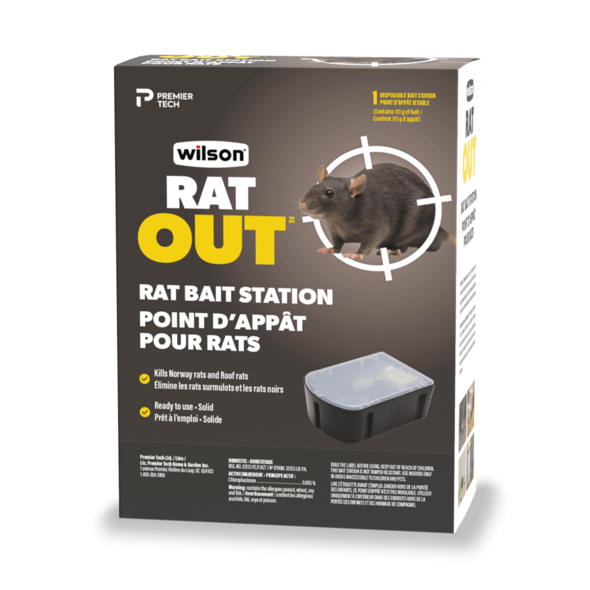 Rat Bait Stations - 2 Pack, Weather and Tamper-Resistant for