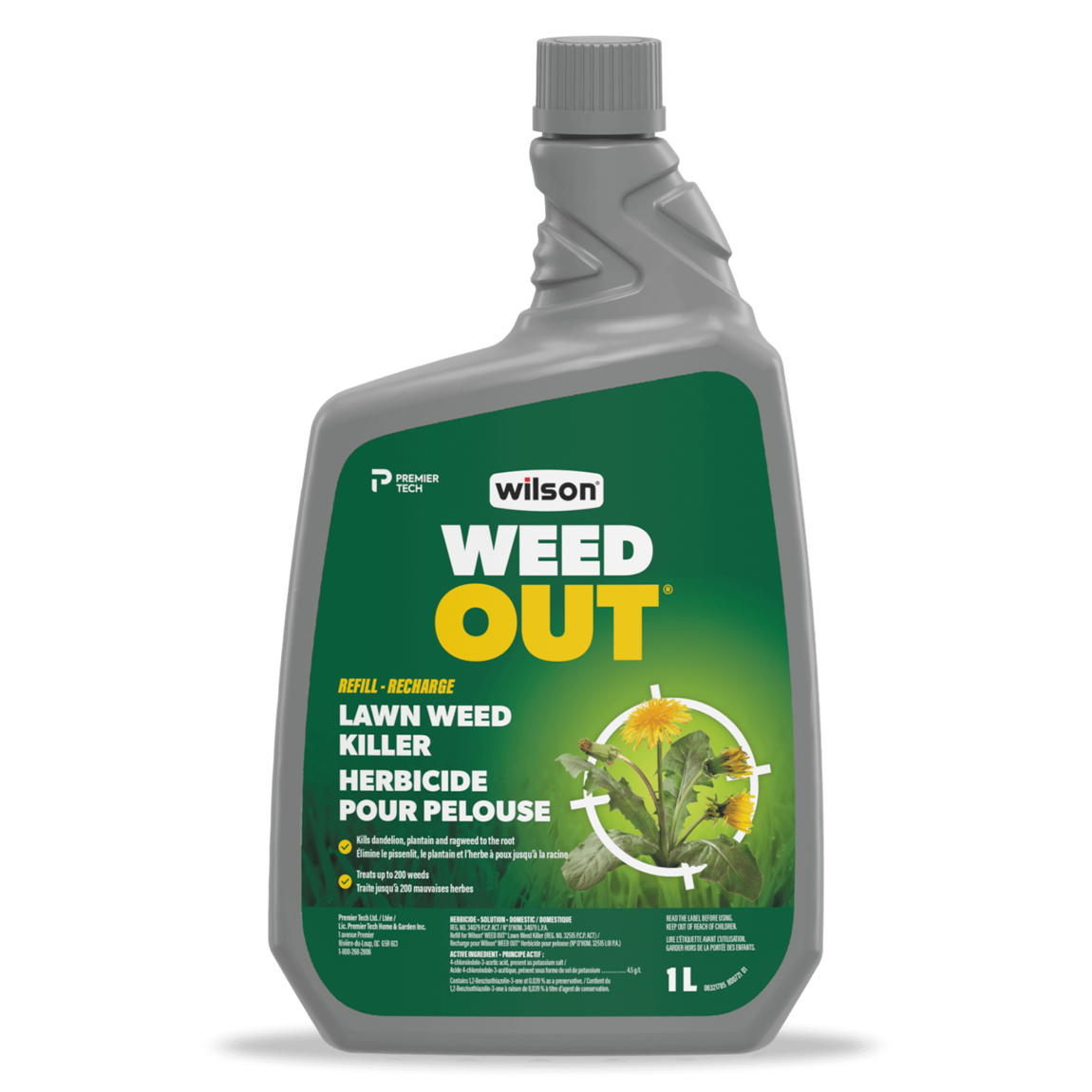 Our refill bottle is the only refill product in the weed control category