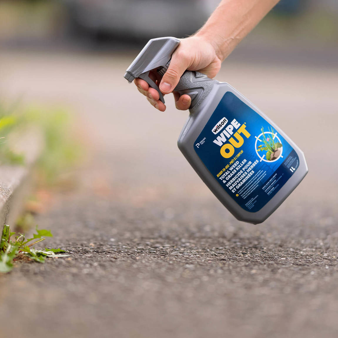 Utiliser l'herbicide pour mauvaises herbes et graminées pour tuer les mauvaises herbes sur les patios et les allées